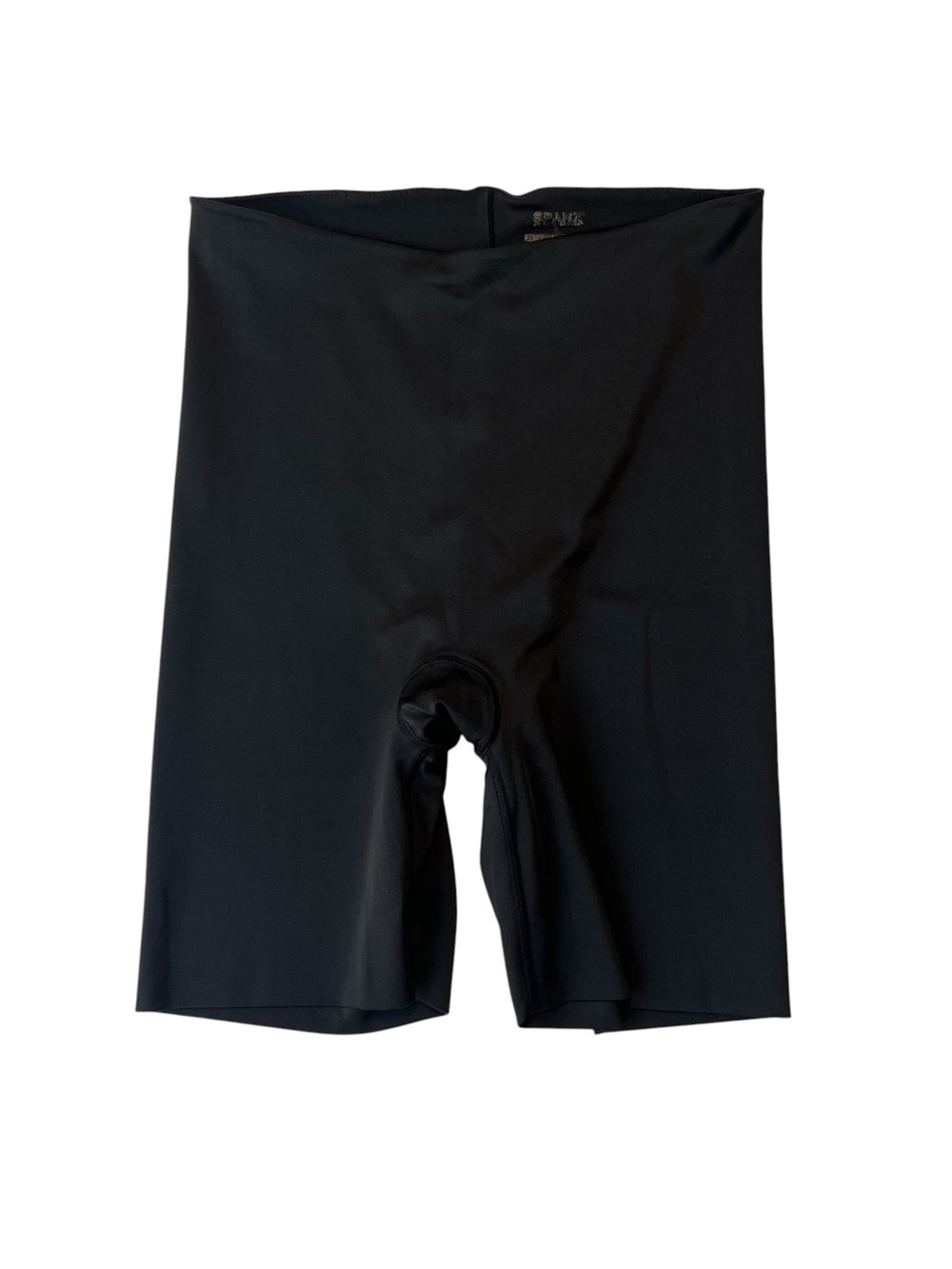 Spanx Shapewear shorts L Black High waist Mid thigh 6" inseam Tagless Womens